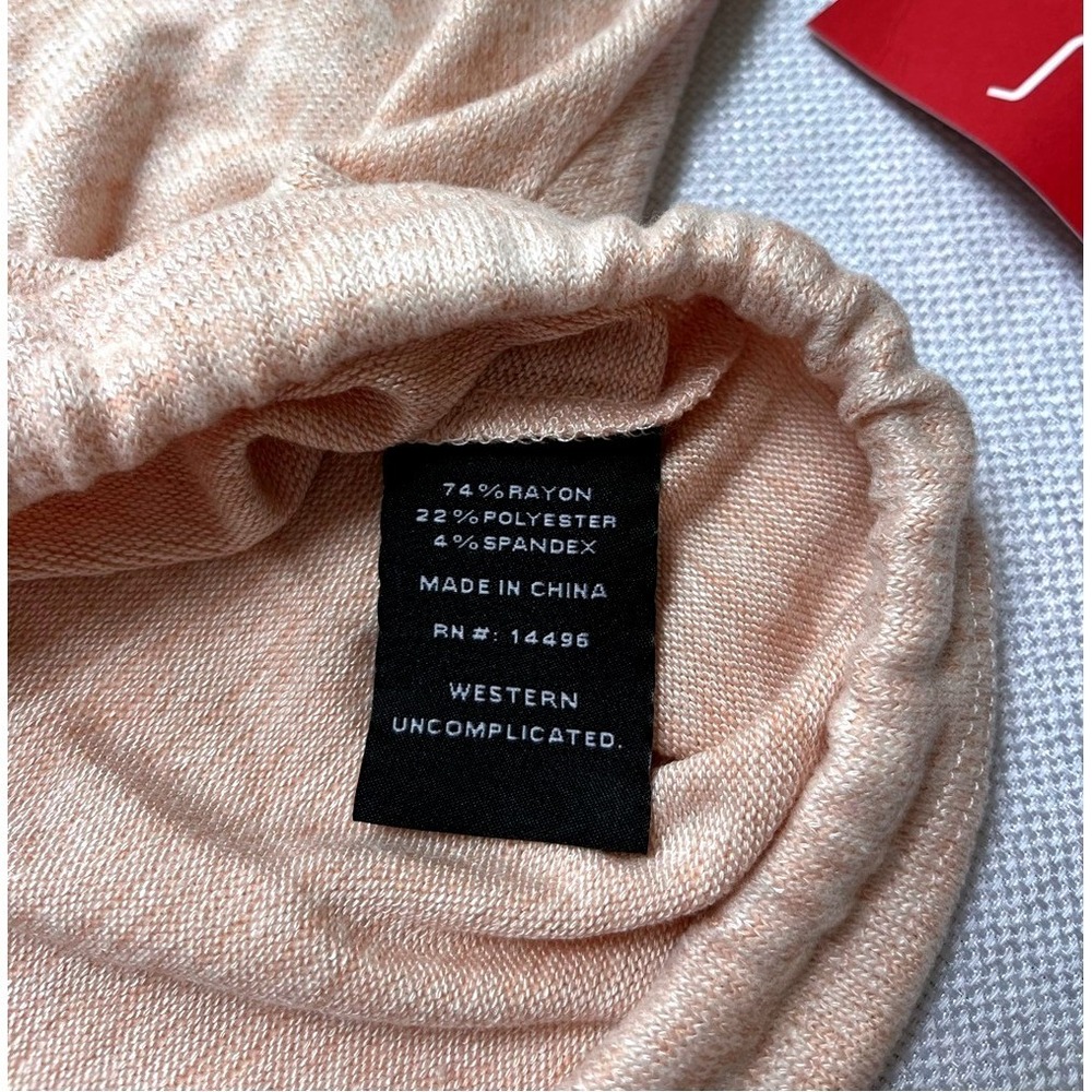 Kimes Ranch Moab Crew Blush Heather Drawstring Hem Long Sleeve Top Womens Large - Picture 8 of 8